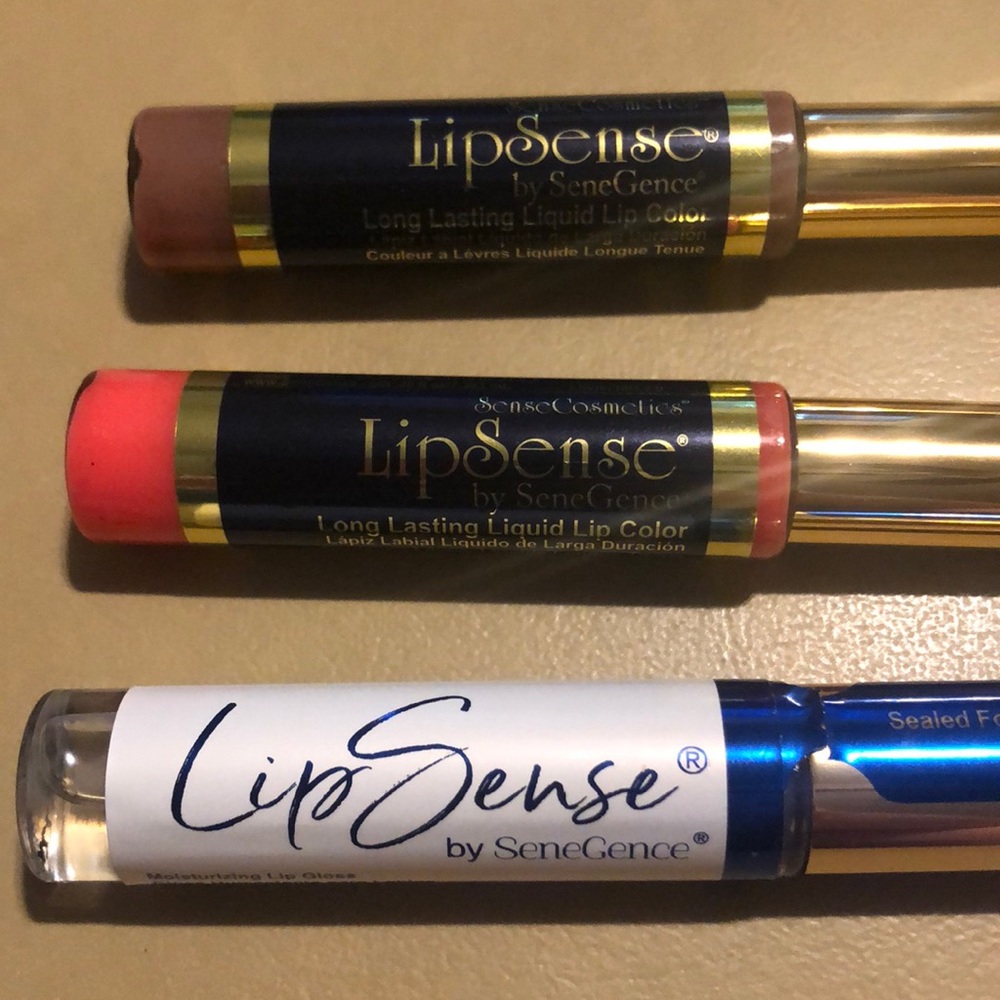 Senegence LipSense lip gloss and 2 colors